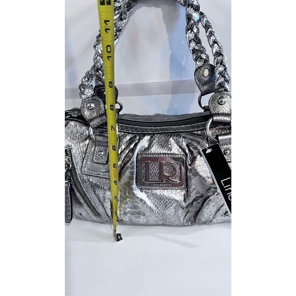 LINEAR SILVER METALLIC HOBO BAG new - Picture 6 of 12